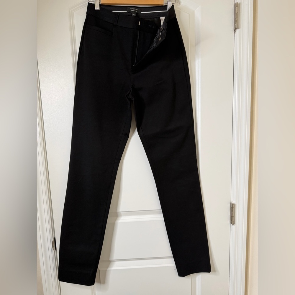 Banana Republic High-Rise Sloan Black Dress Pants 2 Tall Slim Leg Trousers - Picture 5 of 9
